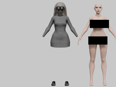 Beautiful cute Woman V30757 Modelo 3D
