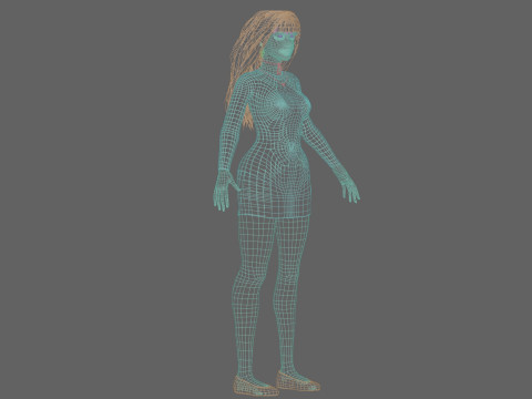 Beautiful cute Woman V30757 Modelo 3D