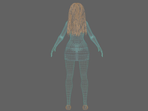 Beautiful cute Woman V30757 Modelo 3D