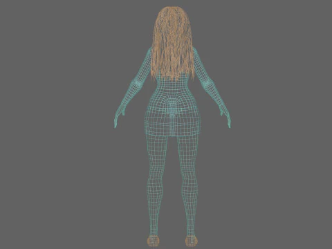 Beautiful cute Woman V30757 3D Model