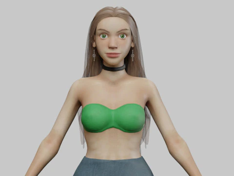 Beautiful Pretty Woman V32418 3D Model