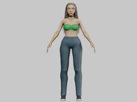 Beautiful Pretty Woman V32418 3D Model