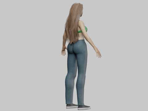 Beautiful Pretty Woman V32418 3D-Modell