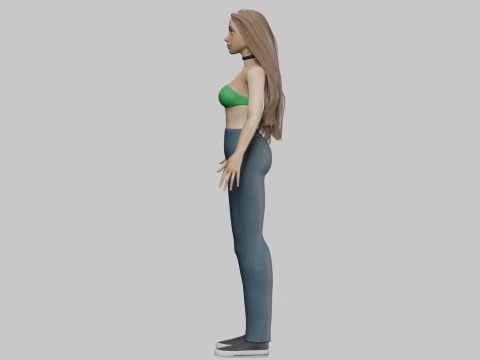 Beautiful Pretty Woman V32418 3D Model