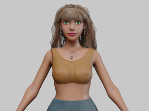 Beautiful young woman V33065 3D Model