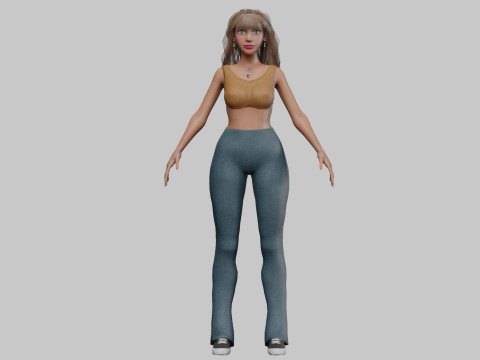 Beautiful young woman V33065 Modelo 3D