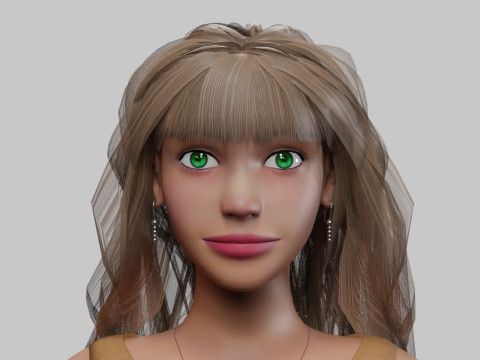 Beautiful young woman V33065 Modelo 3D