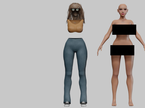 Beautiful young woman V33065 Modelo 3D
