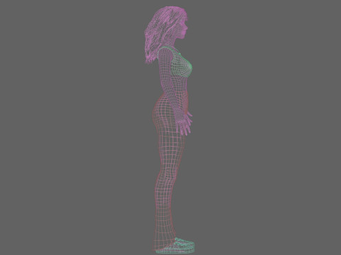 Beautiful young woman V33065 Modelo 3D