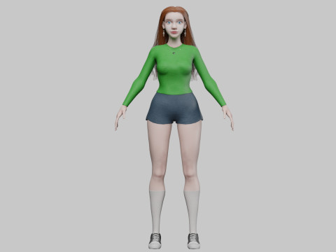 Cartoon Pretty Woman V36241 3D मॉडल