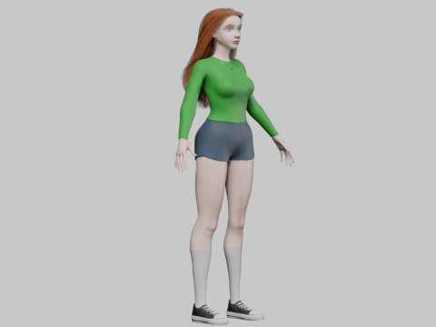 Cartoon Pretty Woman V36241 3D मॉडल
