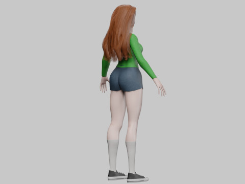 Cartoon Pretty Woman V36241 3D मॉडल