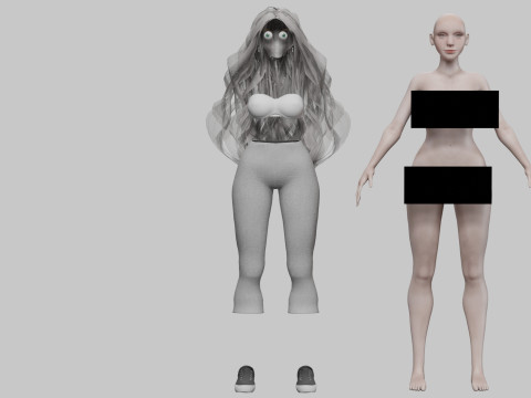 Classic Basic Woman V34941 3D Model