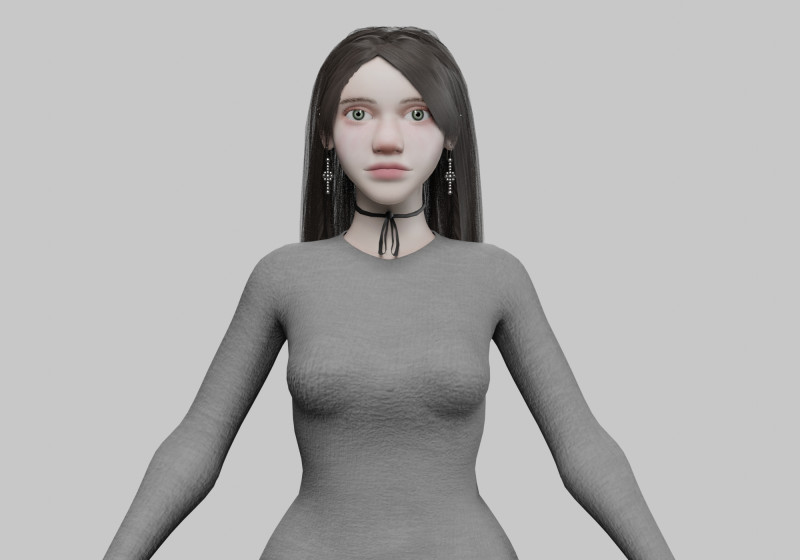 Classic cute Woman V35251 Modèle 3D .c4d .max .obj .3ds .fbx .stl .blend