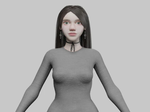 Klassische süße Frau V35251 3D Modell