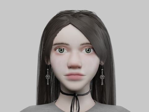 Classic cute Woman V35251 Modèle 3D