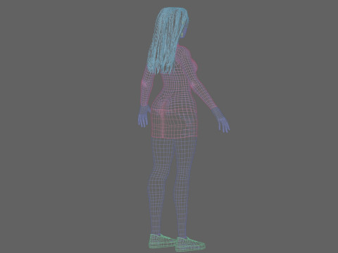 Classic cute Woman V35251 Modèle 3D
