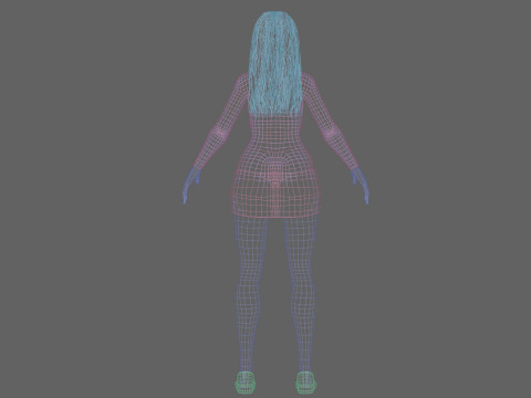 Classic cute Woman V35251 Modèle 3D