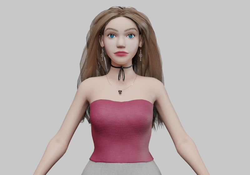 Classic Pretty Woman V31060 Modèle 3D .c4d .max .obj .3ds .fbx .stl .blend 