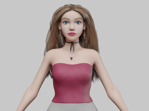Classic Pretty Woman V31060 Model 3D