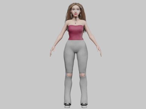 Classic Pretty Woman V31060 3D Model