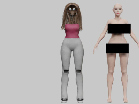 Classic Pretty Woman V31060 3D Model