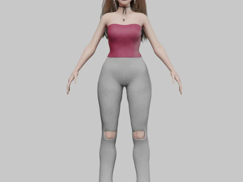 Classic Pretty Woman V31060 3D Model