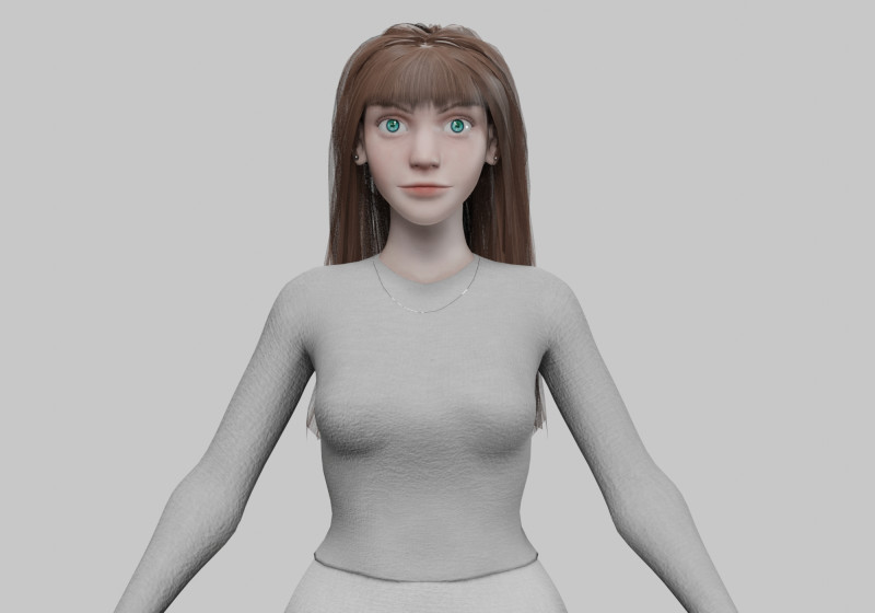 Cool Basic Woman V26999 3D 模型 .c4d .max .obj .3ds .fbx .stl .blend