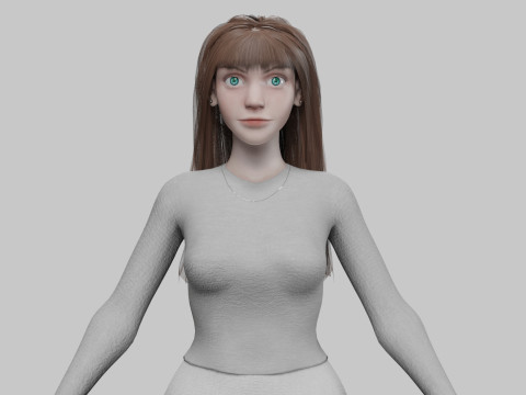 Cool Basic Woman V26999 3D Model
