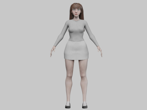 Cool Basic Woman V26999 3D 模型