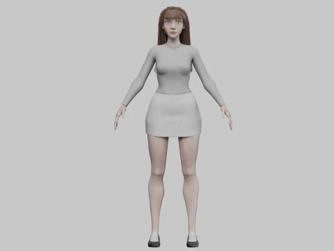 Cool Basic Woman V26999 3D Model