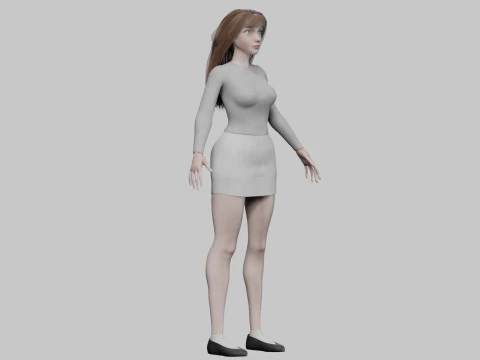 Cool Basic Woman V26999 3D Model