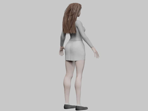 Cool Basic Woman V26999 3D Model