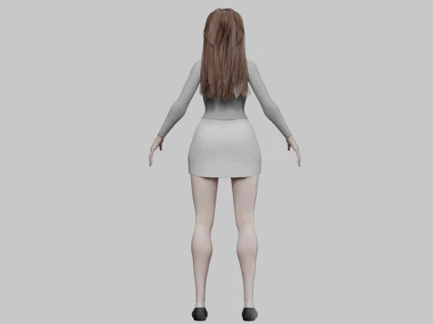 Cool Basic Woman V26999 3D Model