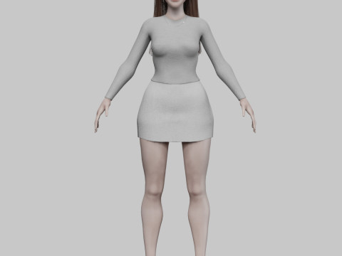Cool Basic Woman V26999 3D 模型