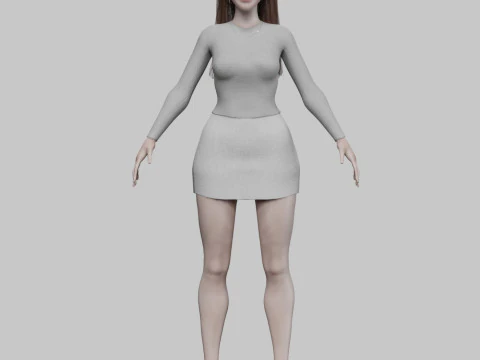 Cool Basic Woman V26999 3D Model