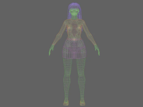 Cool Basic Woman V26999 3D Model