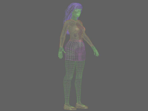 Cool Basic Woman V26999 3D Model