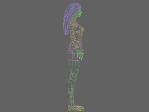 Cool Basic Woman V26999 3D Model