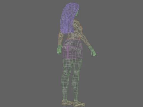 Cool Basic Woman V26999 3D Model