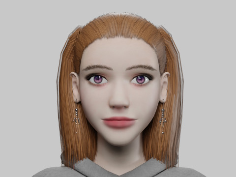 Cool cute Woman V24163 Modelo 3D