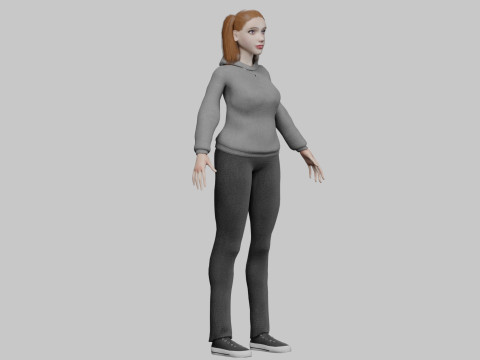 Cool cute Woman V24163 Modelo 3D
