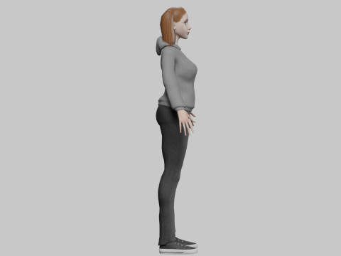 Cool cute Woman V24163 Modelo 3D