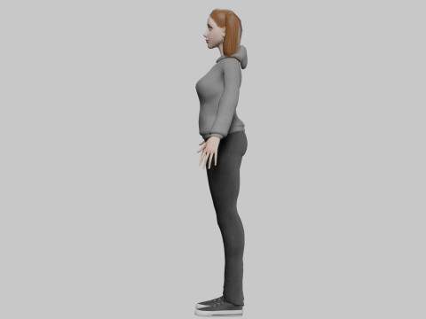 Cool cute Woman V24163 Modelo 3D