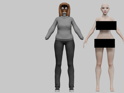 Cool cute Woman V24163 Modelo 3D