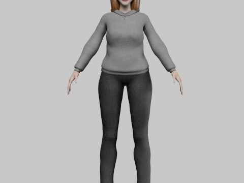 Cool cute Woman V24163 Modelo 3D