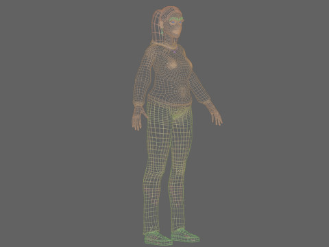 Cool cute Woman V24163 Modelo 3D