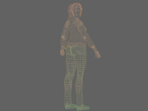 Cool cute Woman V24163 Modelo 3D