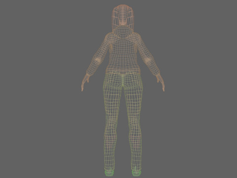 Cool cute Woman V24163 Modelo 3D