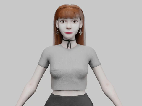 Крутая красотка V31364 3D Модель